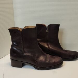 Rockport Leather Boots Cordovan Sole & outside Boot Nearly Perfect